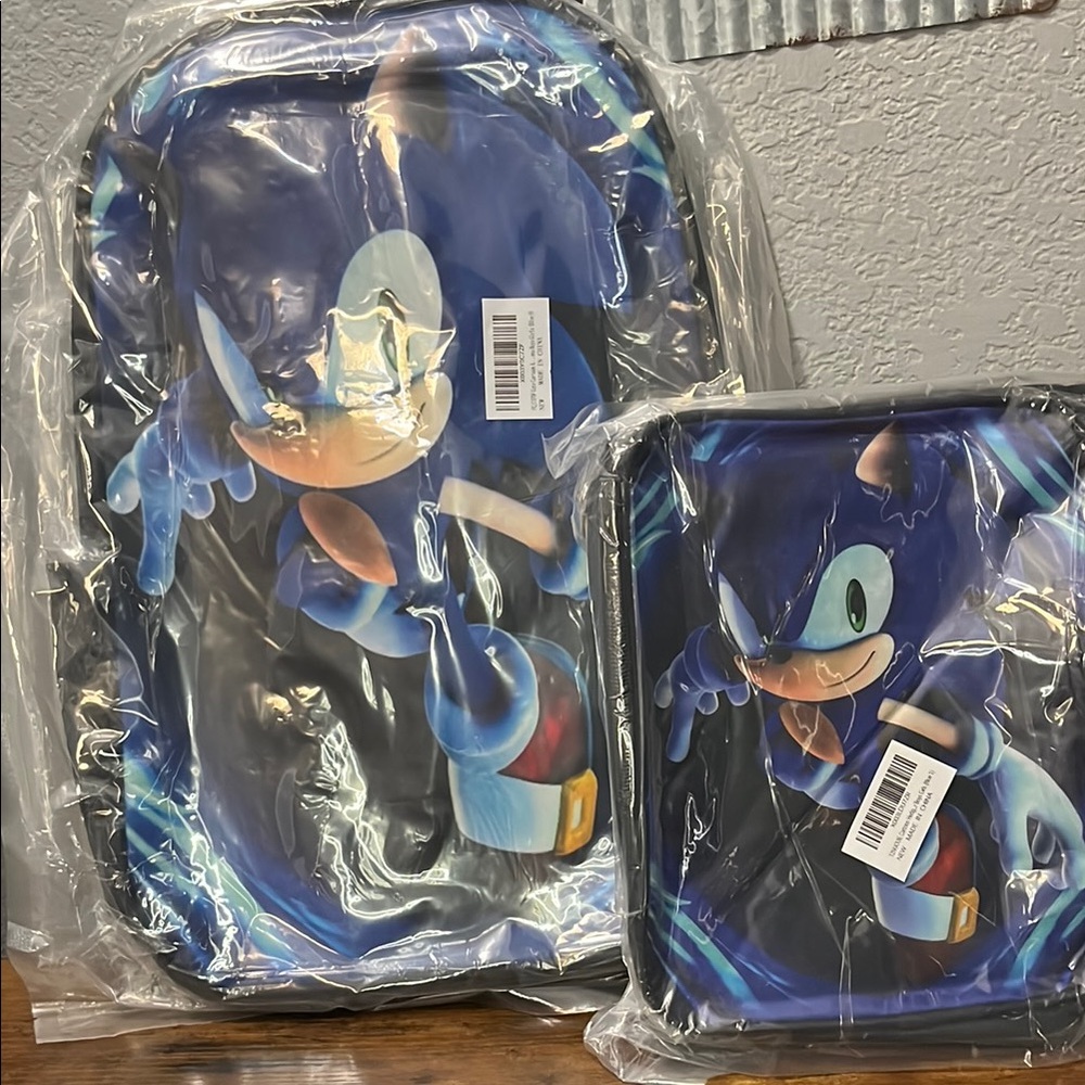 Sonic the Hedgehog Backpack and Lunchbag Combo  Set